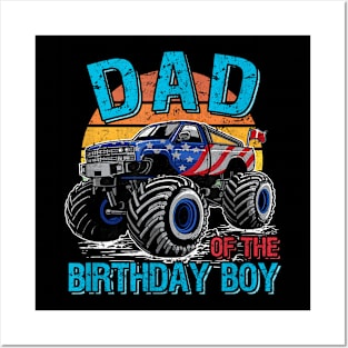 Dad Of The Birthday Boy Monster Truck Birthday Posters and Art